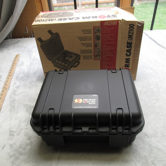 Pelican Storm Case Black iM2100 Hard Case Watertight Dustproof With Foam Inserts - Picture 1 of 13